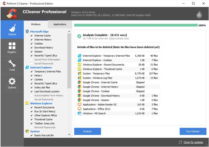 CCleaner профессиональный плюс