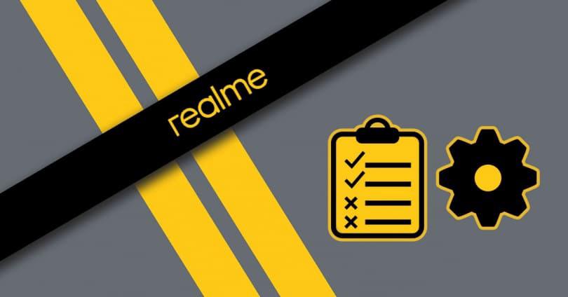 Проверьте компоненты в Realme Mobiles