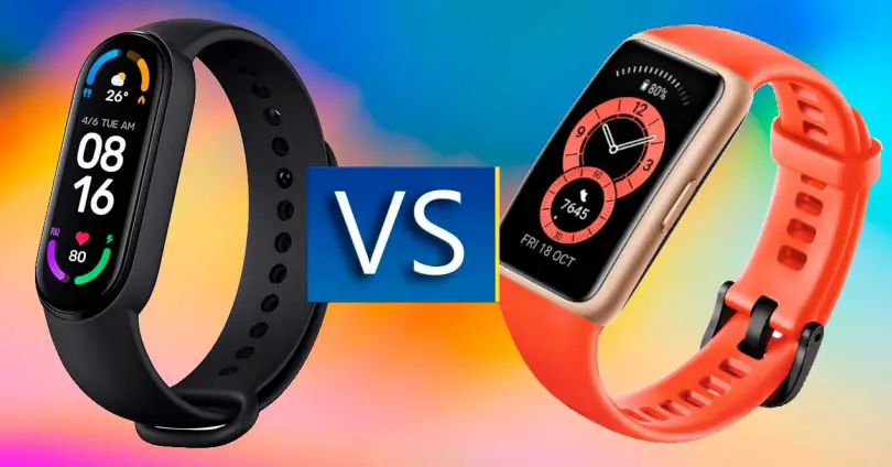 Xiaomi Mi Band 6 против Huawei Band 6