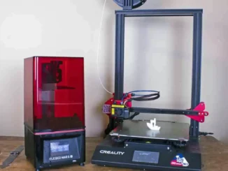 Filamento ou resina em uma impressora 3D